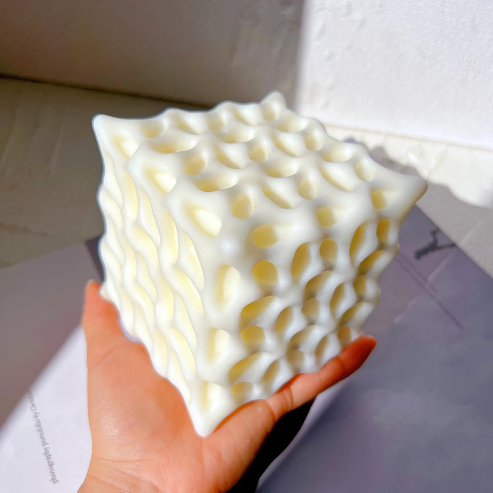 Molde de Cubo com Pétalas de Silicone